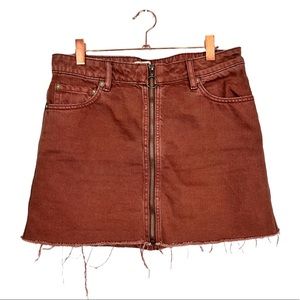 We The Free Zip It Up Denim Mini Skirt  Size 27